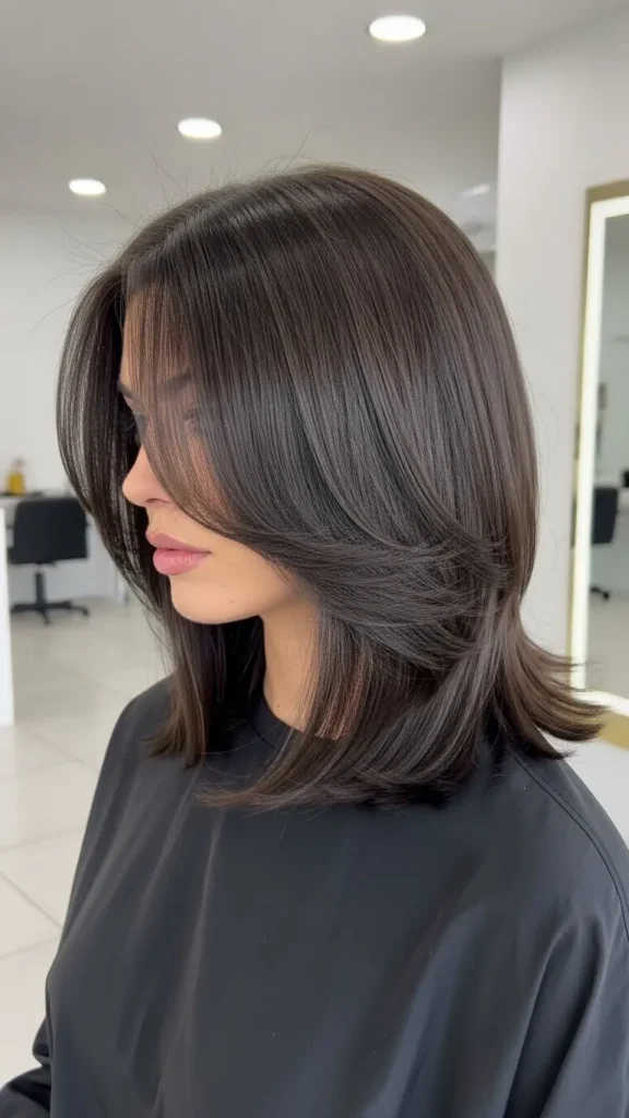 Straight Rounded Lob with Chunky Razored Layers Straight Rounded Lob with Chunky Razored Layers