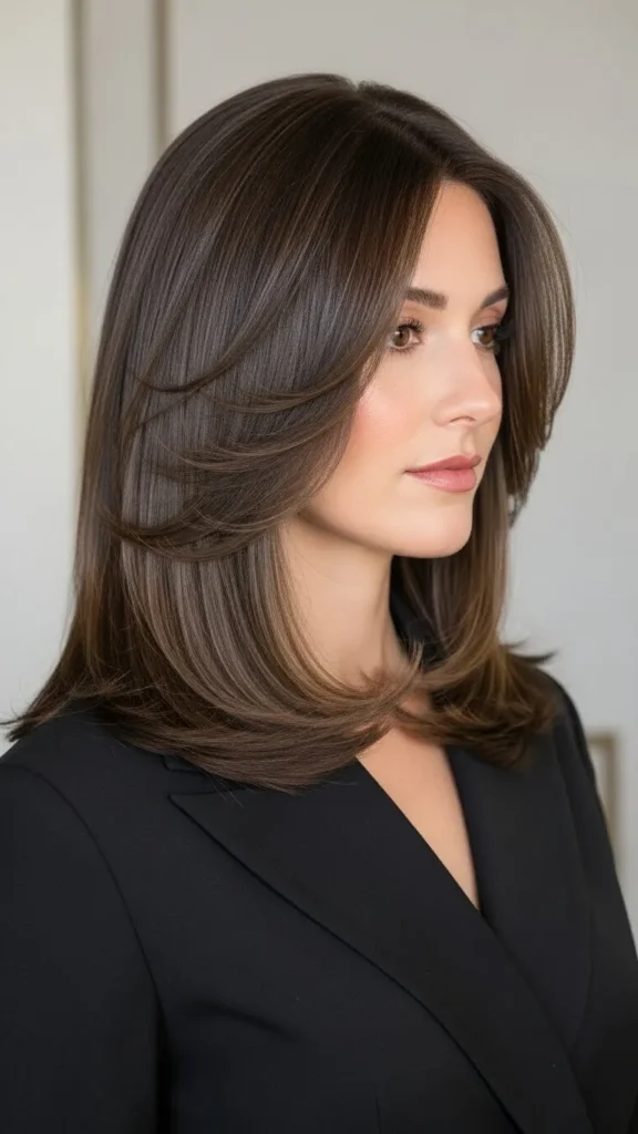 Subtly Layered Mid-Back Tresses