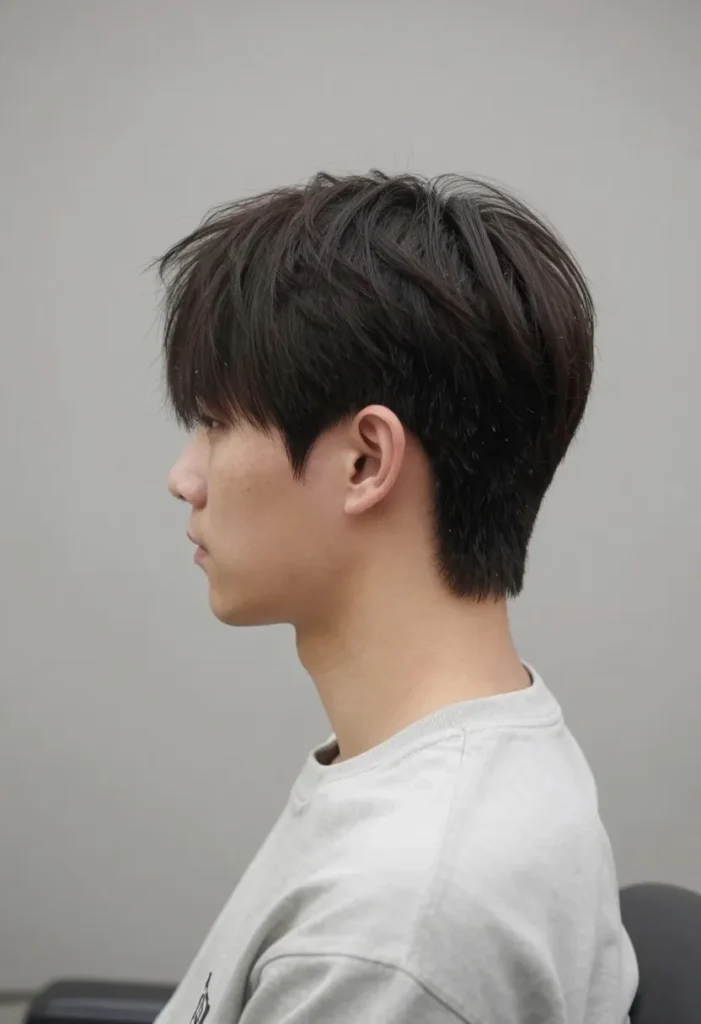 Swept Back Taper on Straight Hair Swept Back Taper on Straight Hair