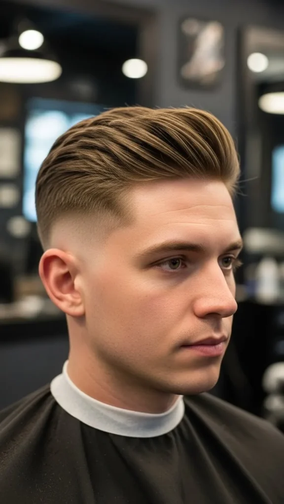 Taper Fade with Mid-Length Top Taper Fade with Mid-Length Top