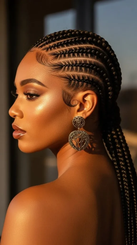 Thick Pulled Back Cornrows Thick Pulled Back Cornrows