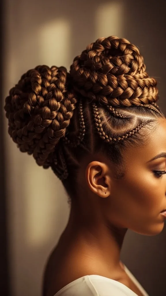 Twisted Updo with Multiple Braids Twisted Updo with Multiple Braids