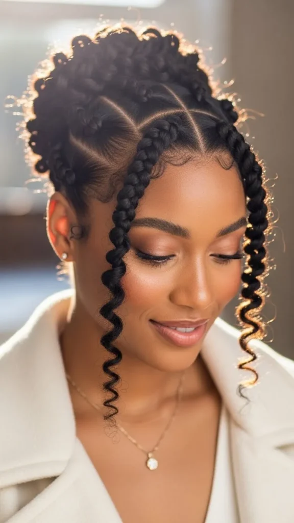 Two-Strand Twist Half-Updo Two-Strand Twist Half-Updo
