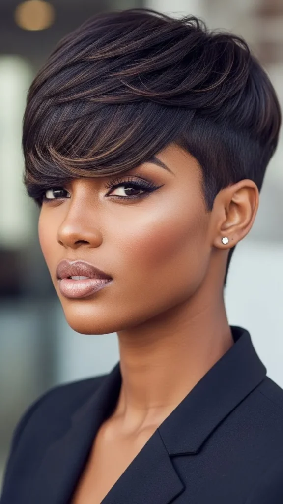 Undercut Bob with Chunky Highlights Undercut Bob with Chunky Highlights