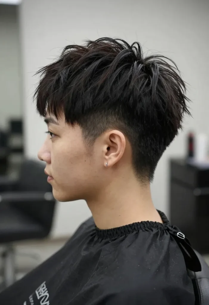 Undercut Pixie with Long Bangs Undercut Pixie with Long Bangs