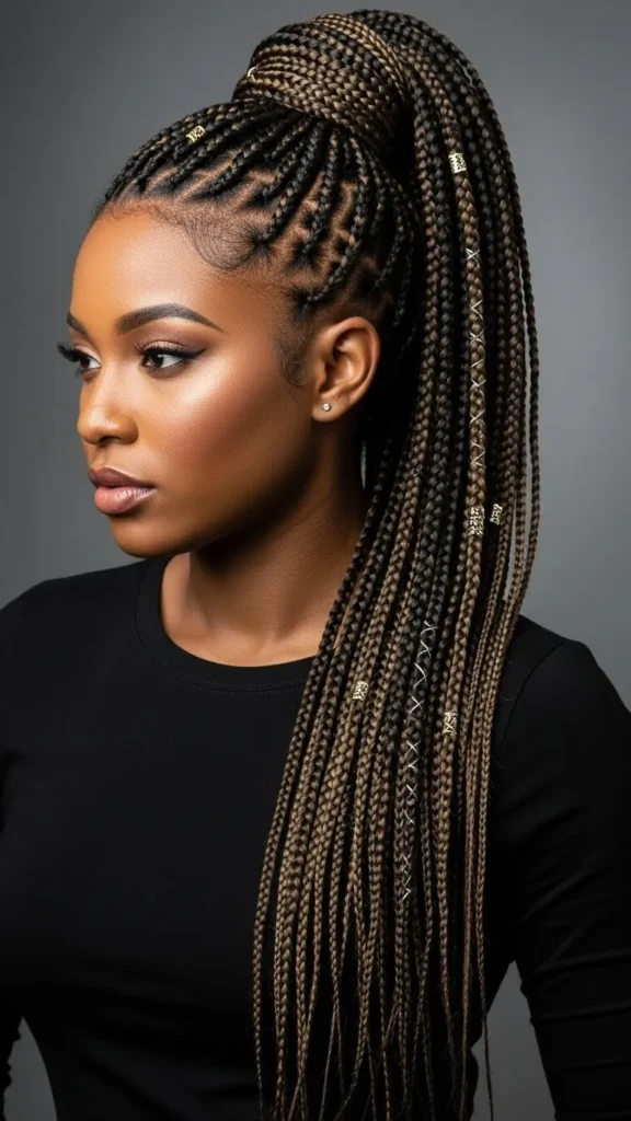 Varied-Sized Braided Ponytail Varied-Sized Braided Ponytail