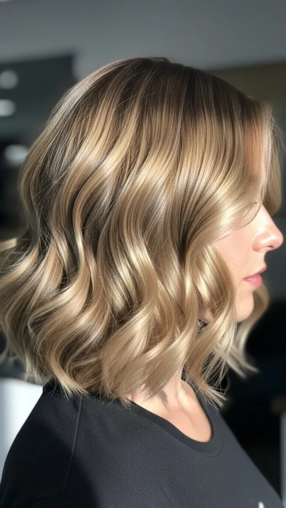 Wavy Bob with Highlights Wavy Bob with Highlights