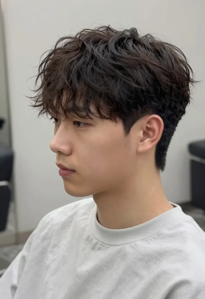 Wavy Fringe Taper Haircut Wavy Fringe Taper Haircut