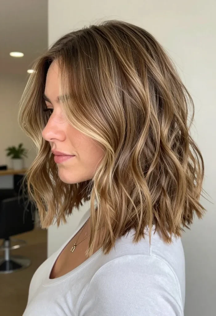 Wavy Layered Balayage Bob Wavy Layered Balayage Bob