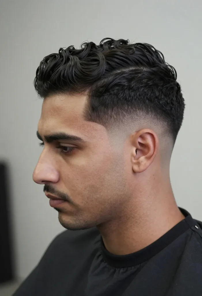 Wavy Slicked Back Taper Wavy Slicked Back Taper