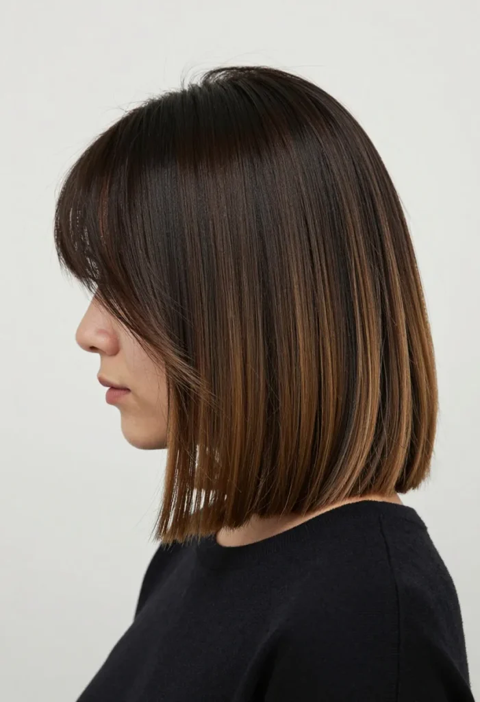 Angled Blunt Cut with Shadow Roots Angled Blunt Cut with Shadow Roots