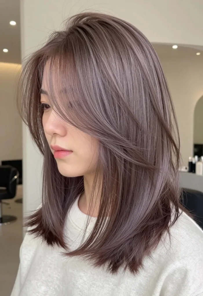 Ash Brown to Silver-Lilac Bob Ash Brown to Silver-Lilac Bob
