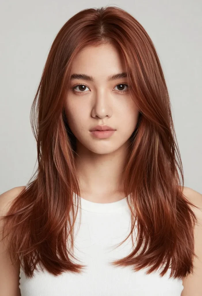 Auburn Hair with Highlights Auburn Hair with Highlights