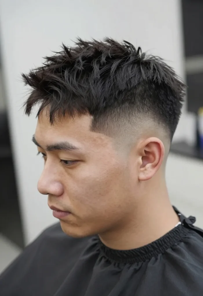Bald Fade with Messy Top Bald Fade with Messy Top