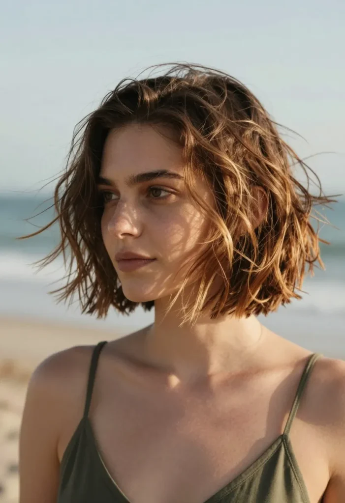Beach Wave Perm on Short Bob Beach Wave Perm on Short Bob