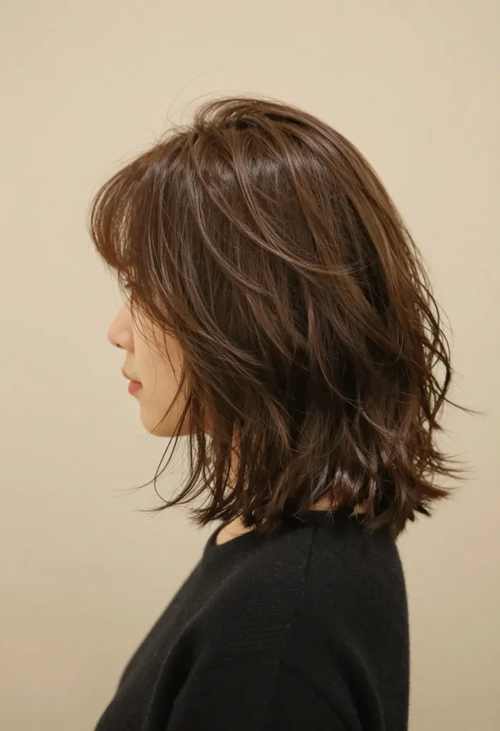 Blunt Bob with Shaggy Waves Blunt Bob with Shaggy Waves
