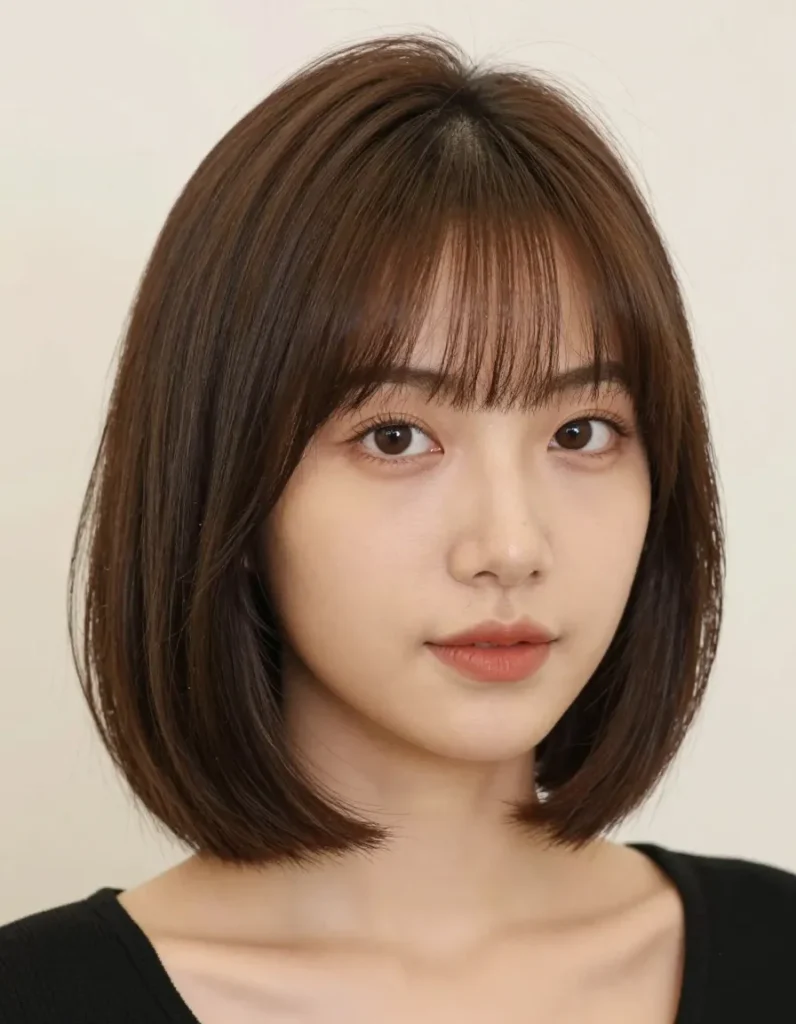 Blunt Bob with Wispy Bangs Blunt Bob with Wispy Bangs
