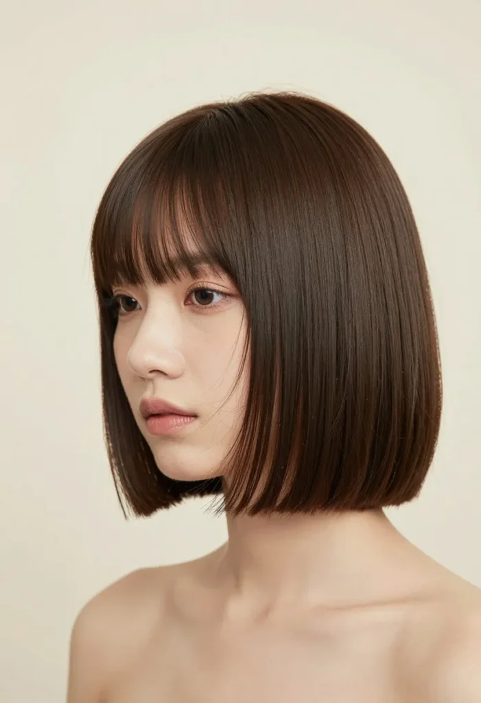 Blunt Bob with Wispy Bangs Blunt Bob with Wispy Bangs