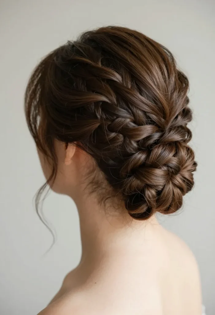 Braided Bun with Twists Braided Bun with Twists