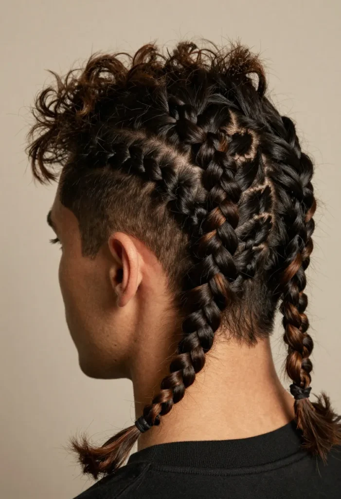 Braided Sides Fauxhawk Braided Sides Fauxhawk