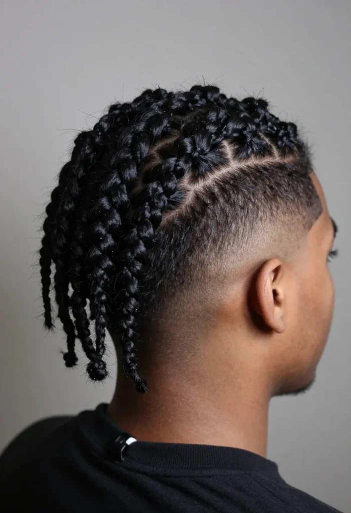 Braided Top with Undercut Fade Braided Top with Undercut Fade