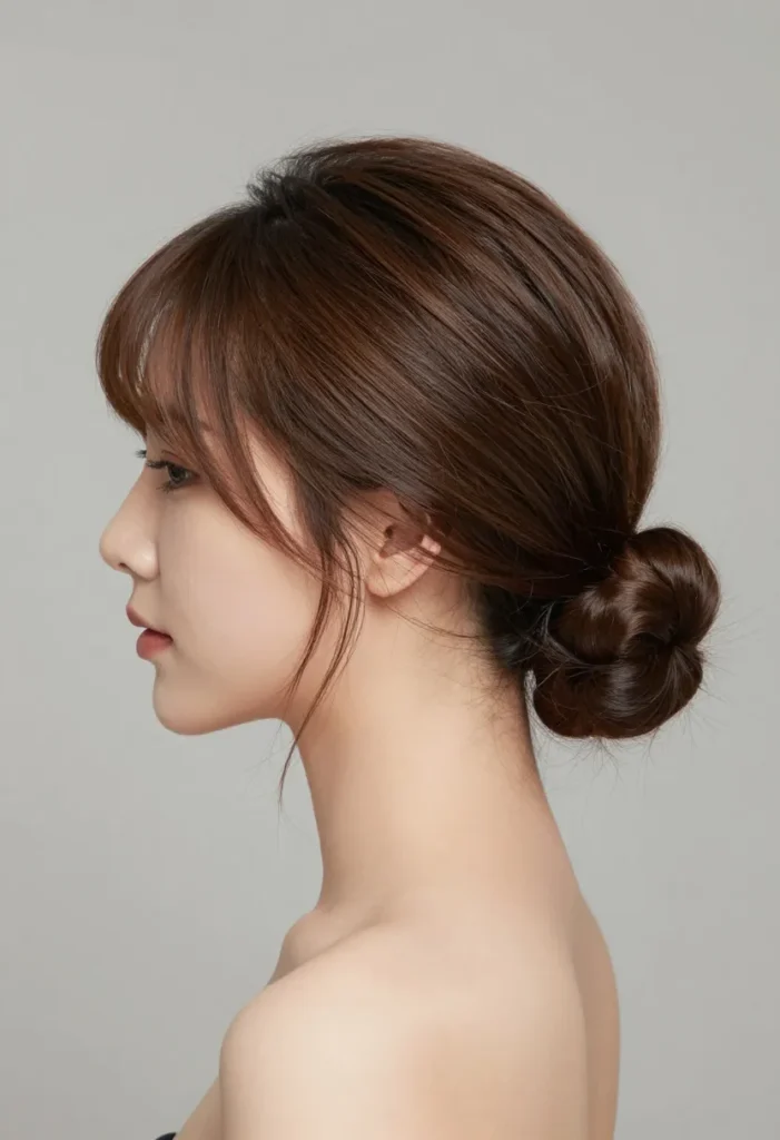 Bun with Face-Framing Strands Bun with Face-Framing Strands
