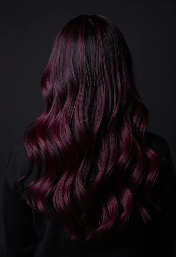 Burgundy-Purple on Black Base Burgundy-Purple on Black Base