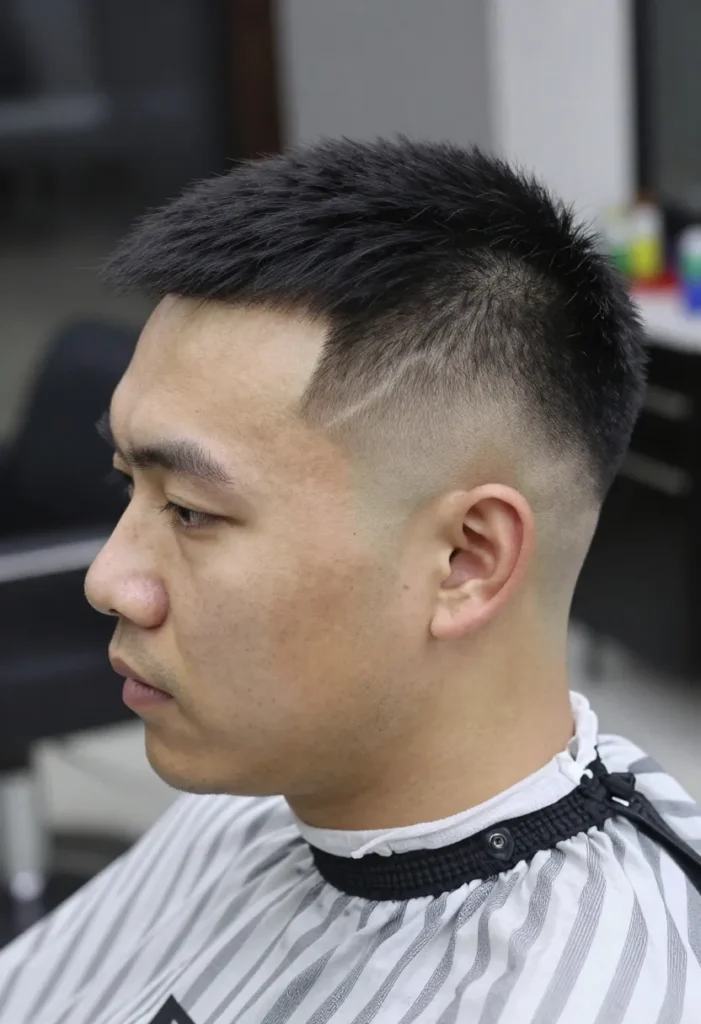 Buzz Cut with Undercut Design Buzz Cut with Undercut Design