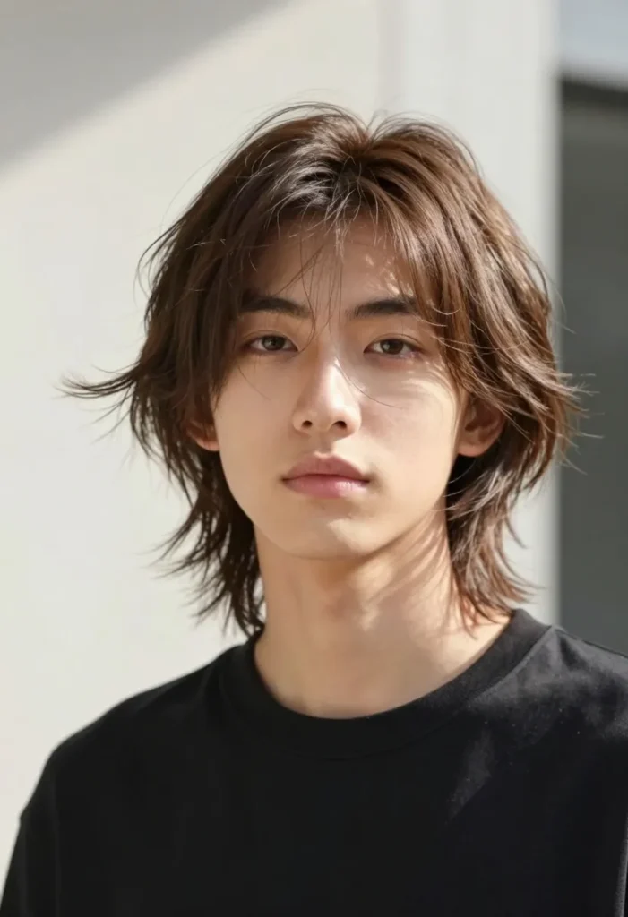 Casual Medium-Long Cut with Natural Flow Casual Medium-Long Cut with Natural Flow