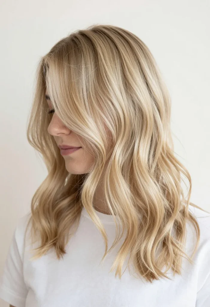 Champagne Blonde Medium Length Hair Champagne Blonde Medium Length Hair