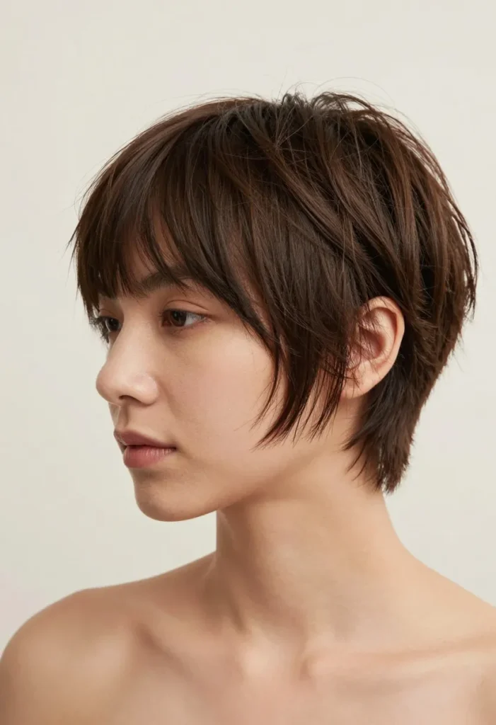 Chop with Feathered Bangs Chop with Feathered Bangs