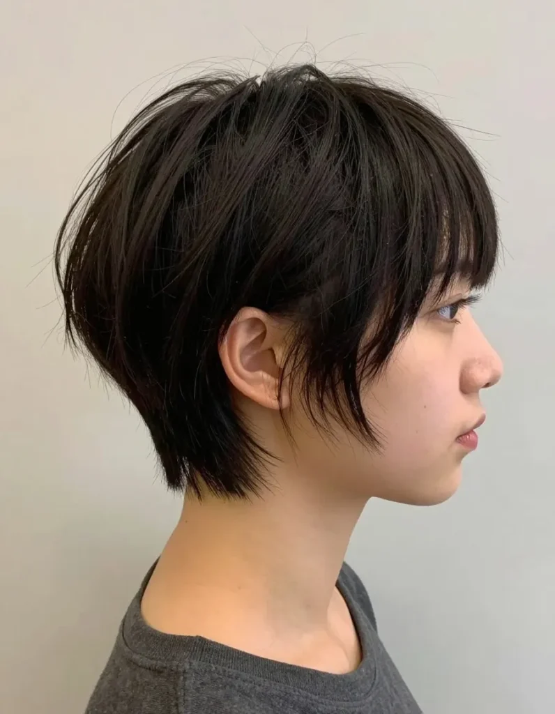 Choppy Long Pixie with Bangs Choppy Long Pixie with Bangs