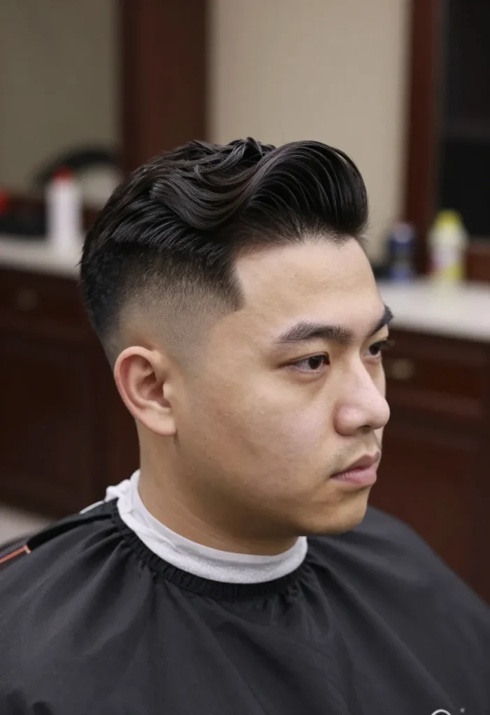 Classic Pomp Fade Haircut Classic Pomp Fade Haircut