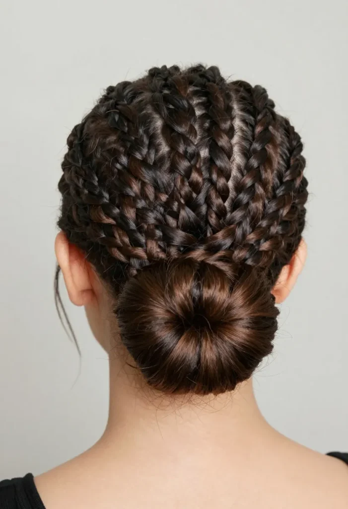Cornrow Braid Updo Cornrow Braid Updo