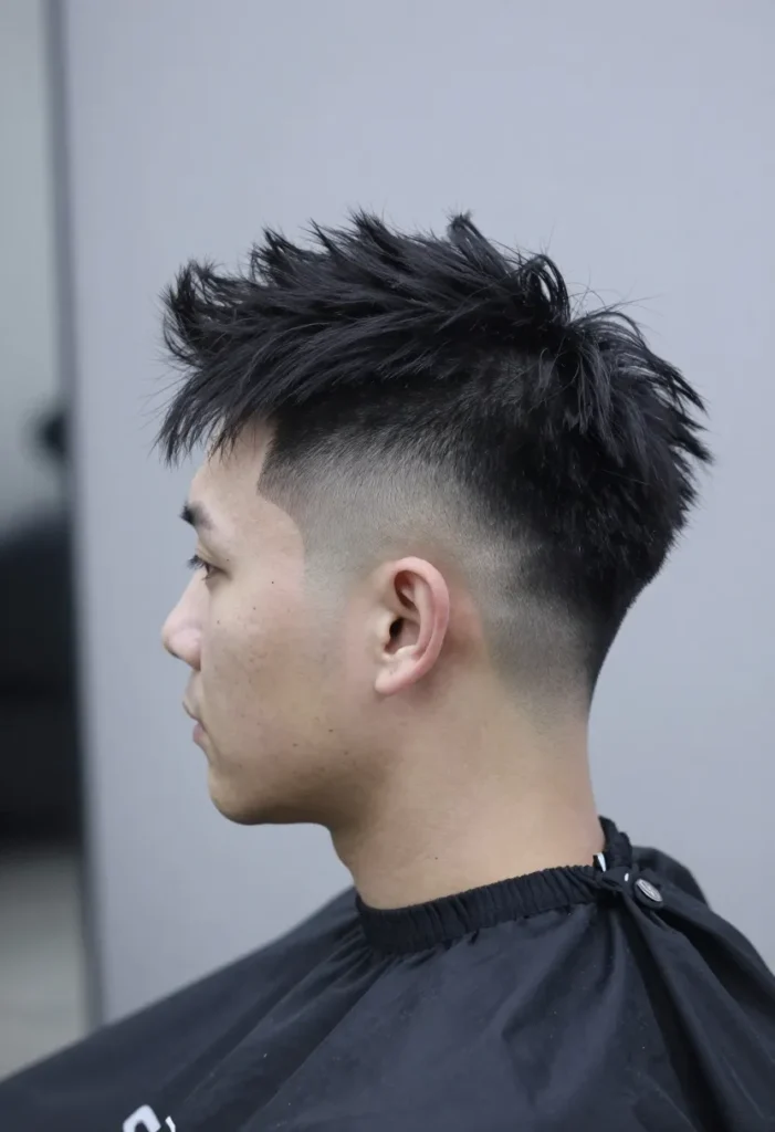 Creative Line Haircut with Short Mohawk Creative Line Haircut with Short Mohawk