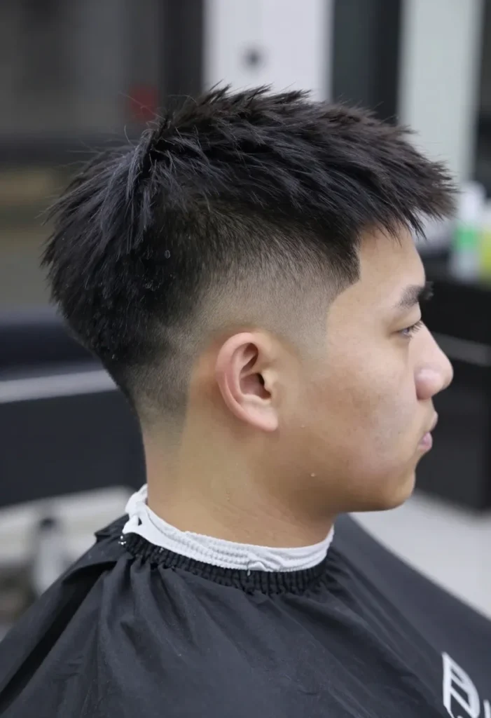 Crew Cut with Curved Z Line Haircut Design Crew Cut with Curved Z Line Haircut Design