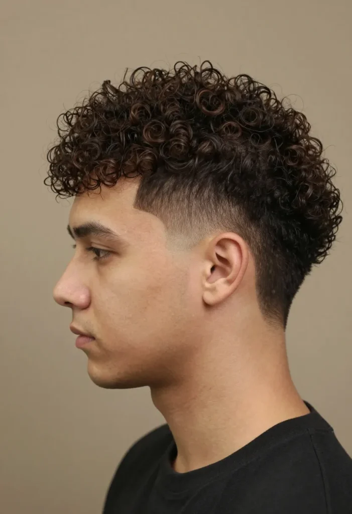 Curly Hair Mohawk Fade Curly Hair Mohawk Fade