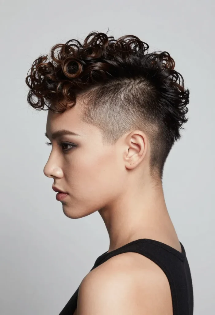 Curly Mohawk Permed Style Curly Mohawk Permed Style