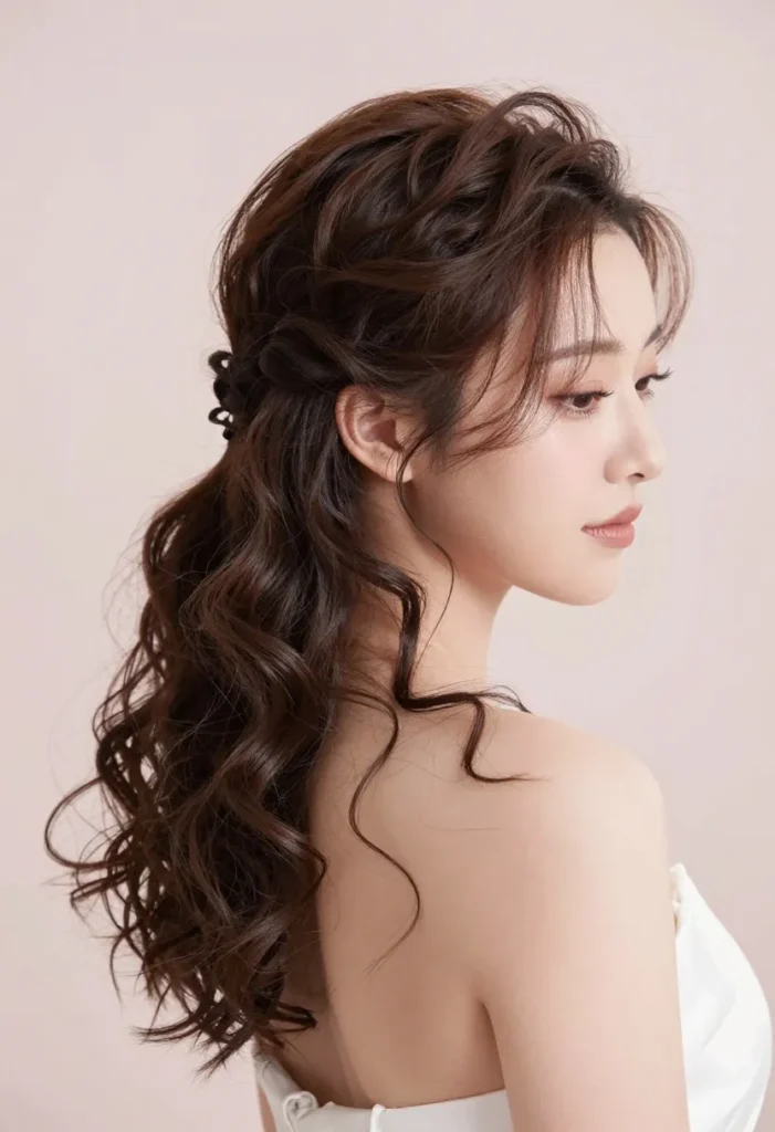 Curly Ponytail with Tendrils Curly Ponytail with Tendrils