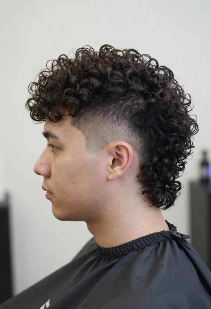 Curly Wide Mohawk Fade Curly Wide Mohawk Fade