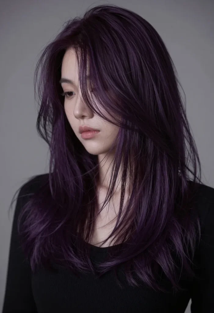 Dark Violet Hairstyle Dark Violet Hairstyle