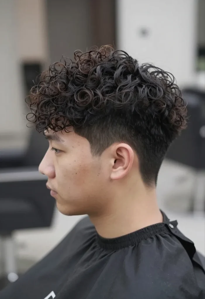 Drop Fade with Curls Drop Fade with Curls