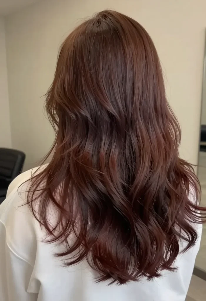 Espresso Hair with Red Wine Highlights Espresso Hair with Red Wine Highlights