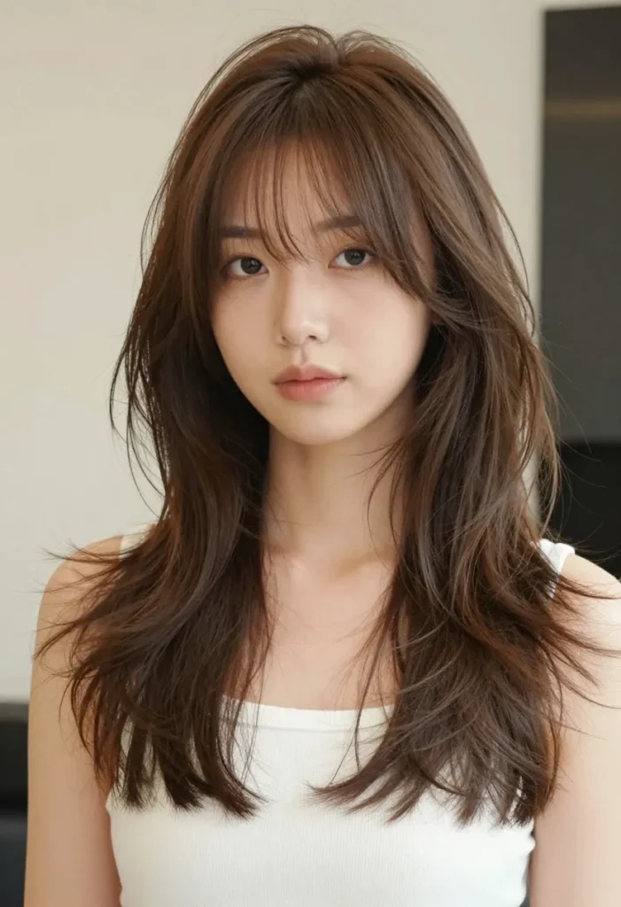 Feathered with Side Bangs Feathered with Side Bangs