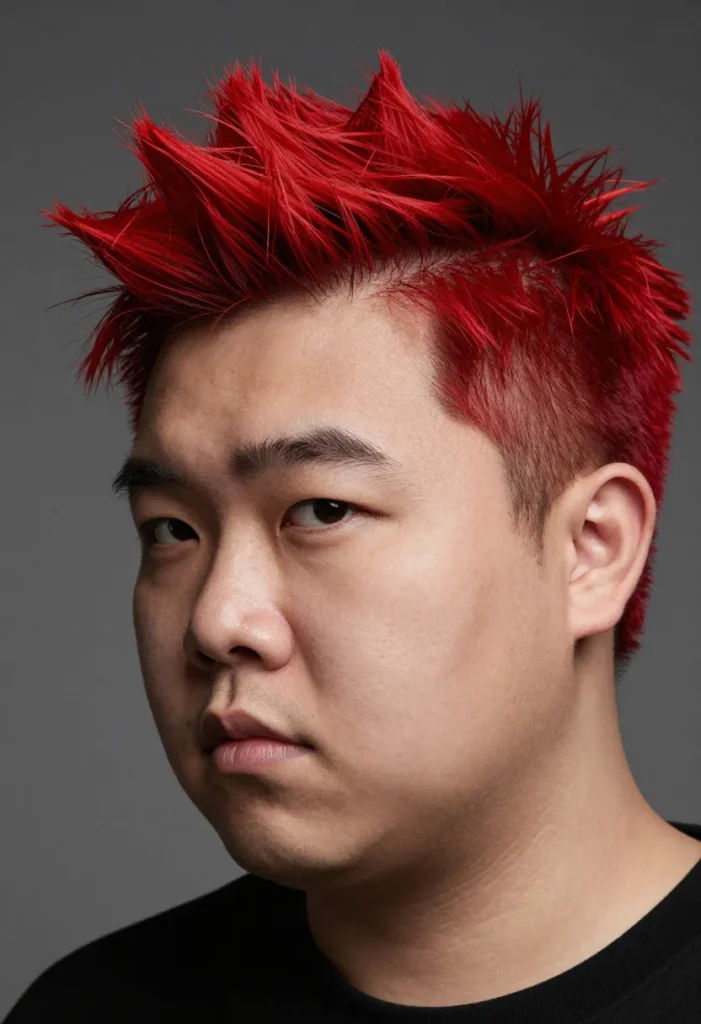 Gorgeous Red Spiky Hairstyle Gorgeous Red Spiky Hairstyle