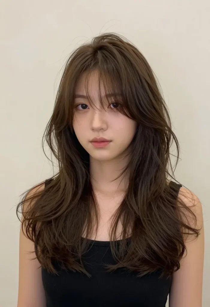Hairstyle with Chunky Angled Layers Hairstyle with Chunky Angled Layers