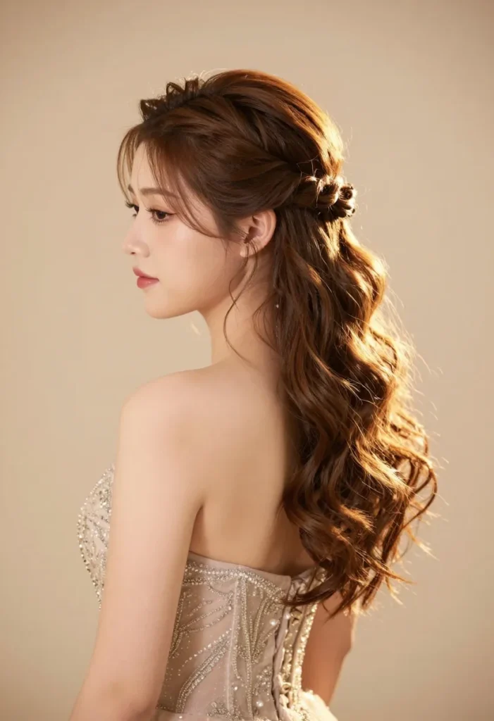 Half Up Half Down Prom Hairstyle with Twists Half Up Half Down Prom Hairstyle with Twists