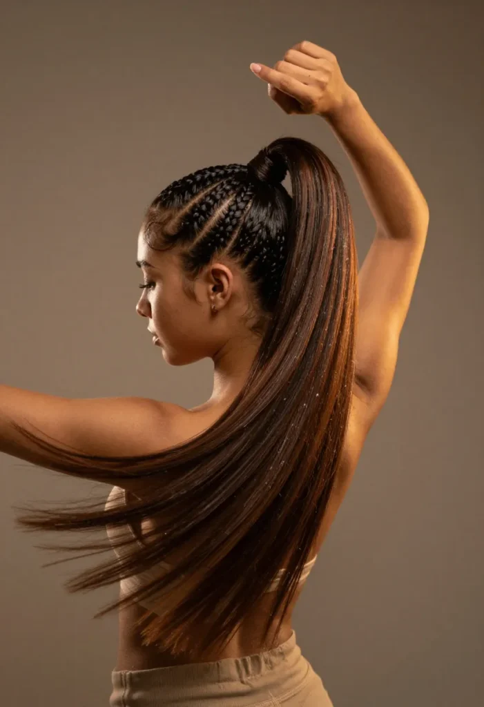 High Cornrow Ponytail High Cornrow Ponytail