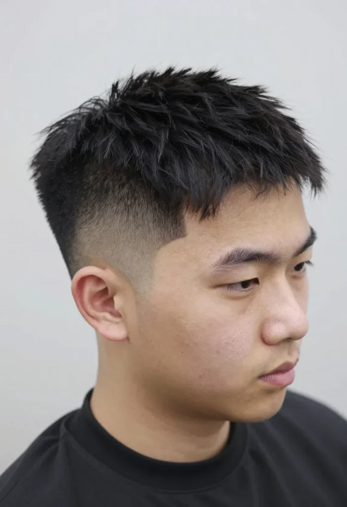High Fade with a Shaved Line High Fade with a Shaved Line