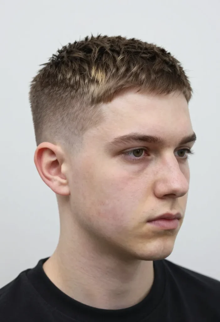 Highlighted Mohawk with Shaved Lines Highlighted Mohawk with Shaved Lines